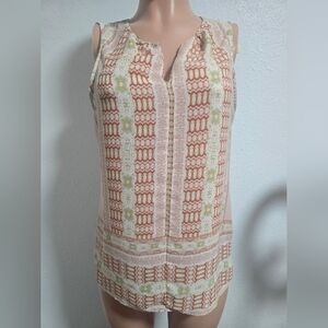 Madison Geometric Print Sleeveless Top